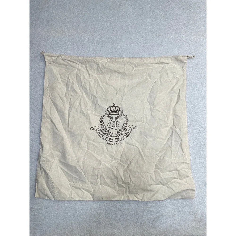 Lauren Ralph Lauren RL 21x21 Crest Drawstring Dust Bag Pouch MCMXVII-New No tags